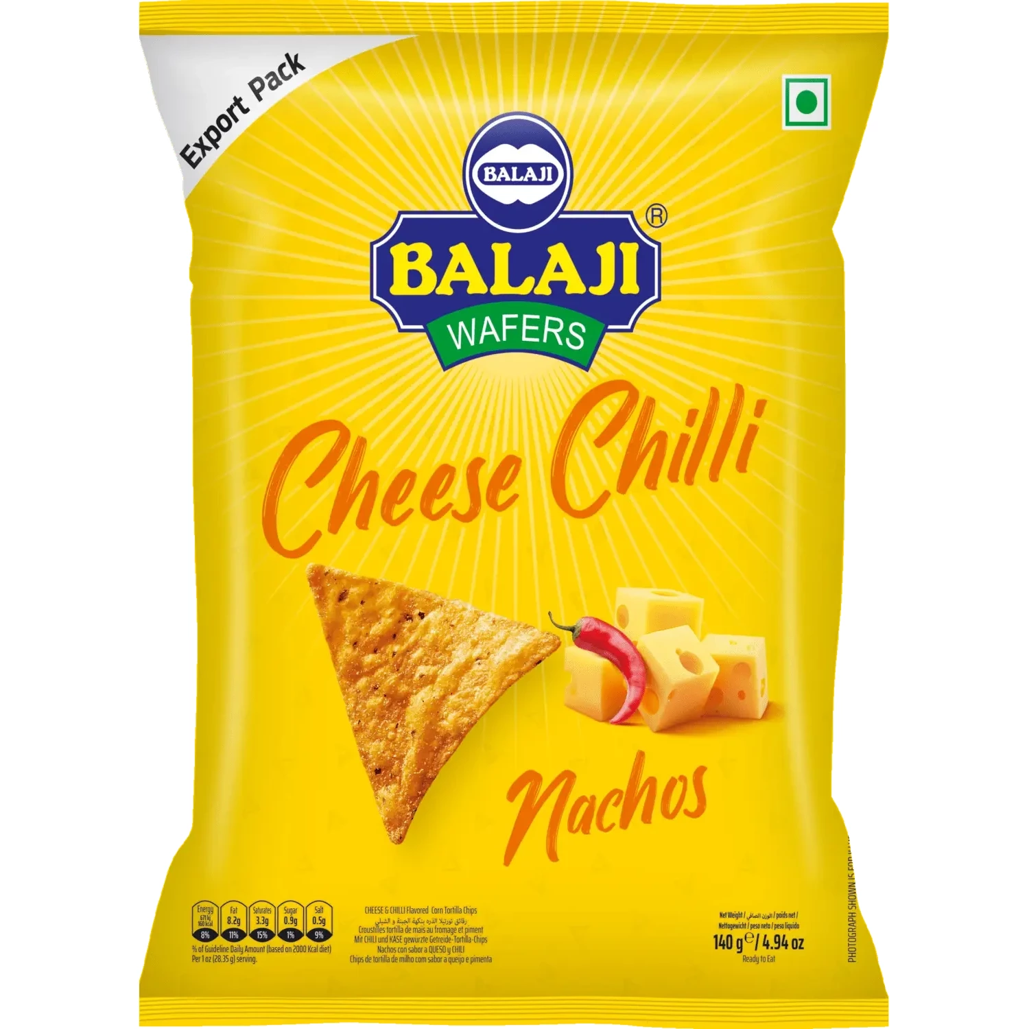 Balaji Cheese Chilli Nachos (4.94 oz pack)