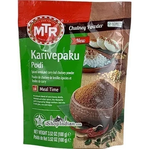 MTR Karivepaku Podi Chutney Poder (3.52 oz pack)