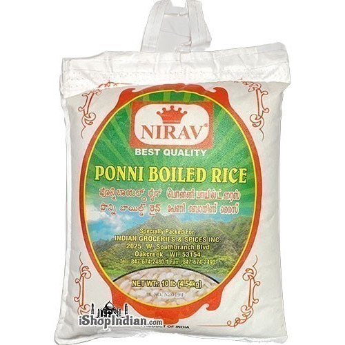 Nirav Ponni Rice (parboiled) - 10 lbs (10 lbs. bag)