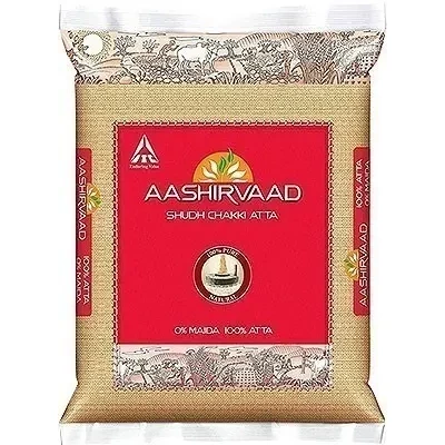 Aashirvaad 100% Whole Wheat Flour (atta) - 4 lbs (4 lbs bag)