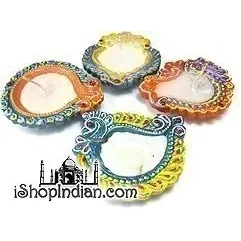 Assorted Diali Diyas ith Wax (12-pack) (12 Candles)