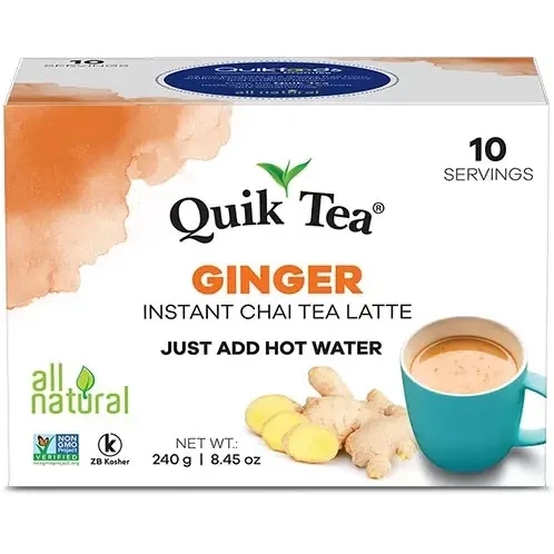 Quik Tea - Instant Ginger Chai (10 Pack) (10 box sachets)