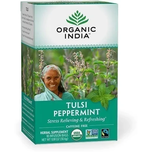 Organic India Tulsi Peppermint Tea (18 tea bags)