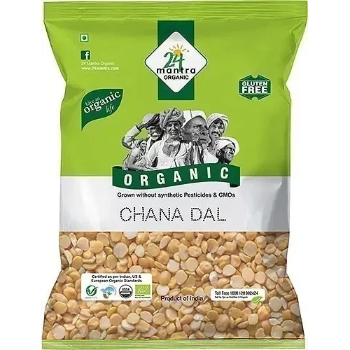 24 Mantra Organic Chana Dal / Bengal Gram - 2 lbs (2 lbs bag)