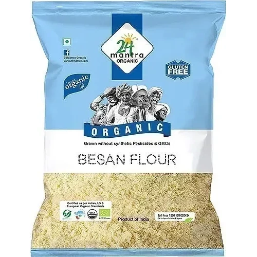 24 Mantra Organic Besan Flour / Gram Flour / Chickpea Flour -  1 lb (1 lb bag)