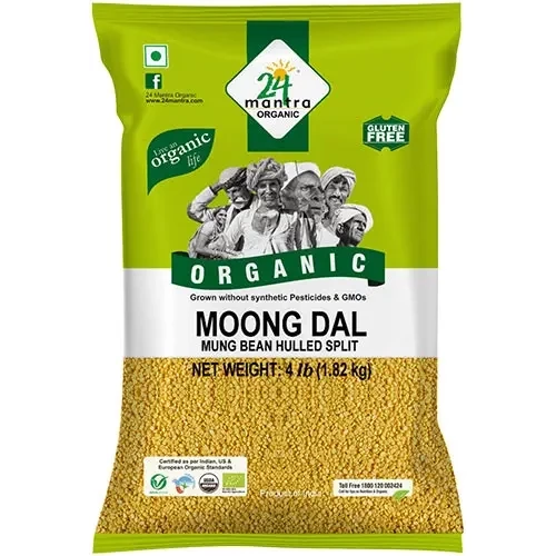 24 Mantra Organic Moong Dal - 4 lbs (4 lbs bag)