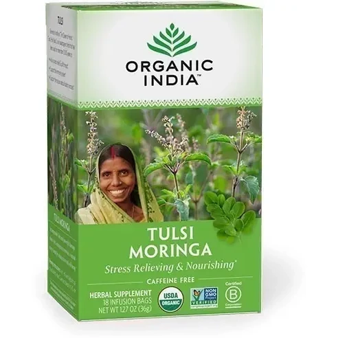 Organic India Tulsi Moringa Tea (18 tea bags)