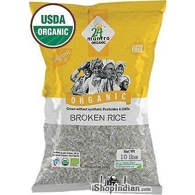 24 Mantra Organic Broken Rice - 10 lbs (10 lbs bag)