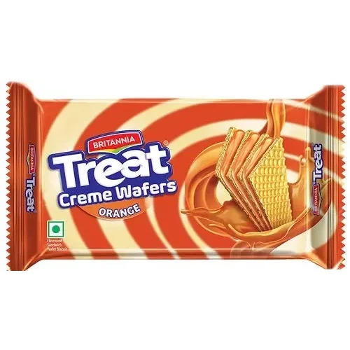 Britannia Treat Creme Wafers - Orange (150 gm box)