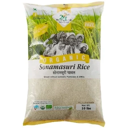 24 Mantra Organic Sona Masuri Rice - White - Polished (10 lb bag)