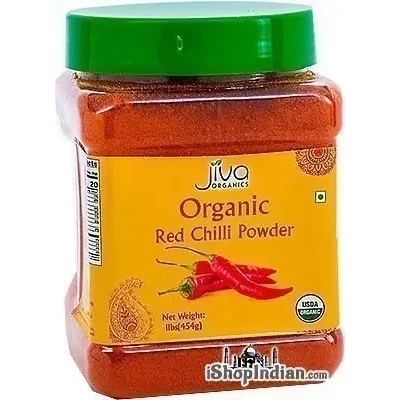 Jiva Organics Red Chilli Poder - 1 lb jar (1 lb jar)