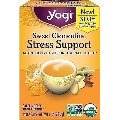 Yogi Seet Clementine Stress Support (Adaptogens To Support Overall Health) (16 tea bags)