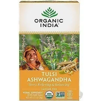 Organic India Tulsi Ashagandha (Stress Relieving & Balancing) (18 tea bags)