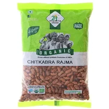 24 Mantra Organic Kidney Beans / Rajma (Himalayan Chitkabra Rajma) - 4 lbs (4 lbs bag)