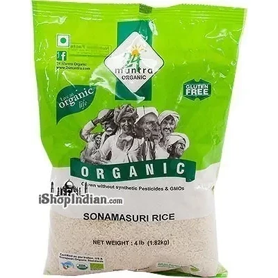 24 Mantra Organic Sona Masuri Rice - White - Polished - 4 lbs (4 lb bag)