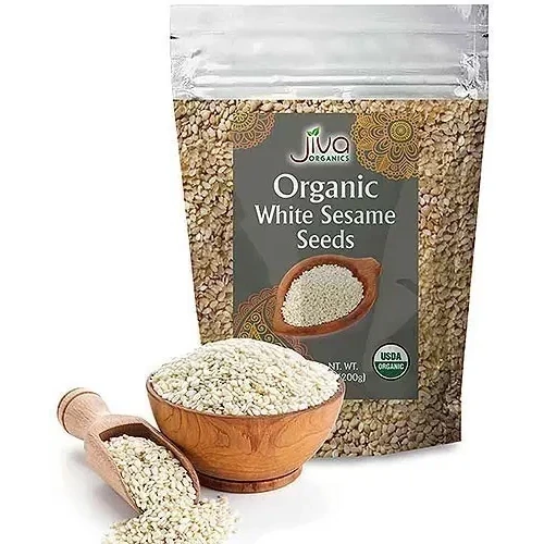 Jiva Organics White Sesame Seeds (7 oz bag)