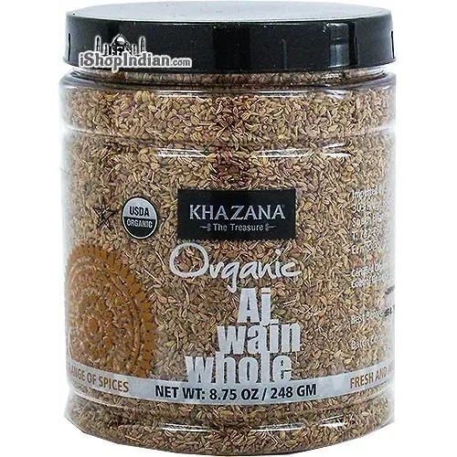 Khazana Organic Ajain Seeds (8.75 oz jar)