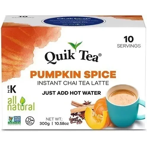 Quik Tea - Instant Pumpkin Spice Chai (10 Pack) (10 box sachets)