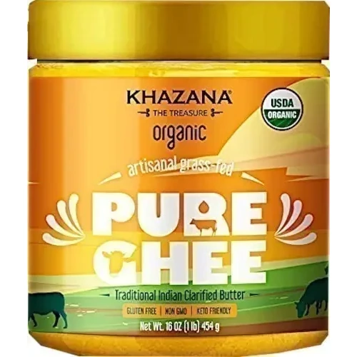 Khazana Organic Pure Ghee - 16 oz (16 oz jar)