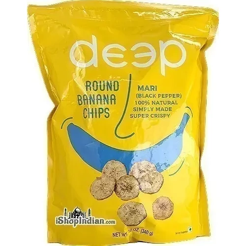 Deep Round Banana Chips - Mari (Black Pepper) (12 oz bag)