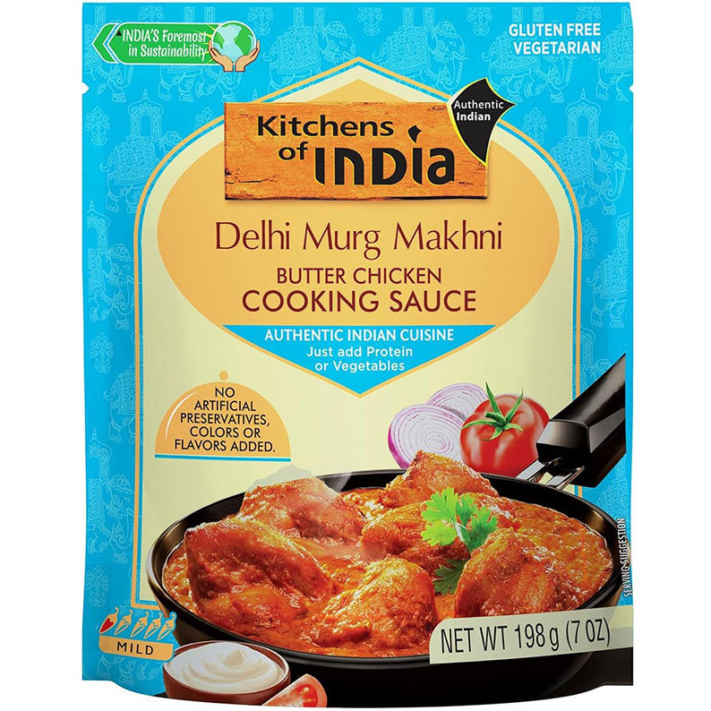 Kitchens of India Delhi Murg Makhni - Butter Chicken Cooking Sauce (7 Oz Pack)