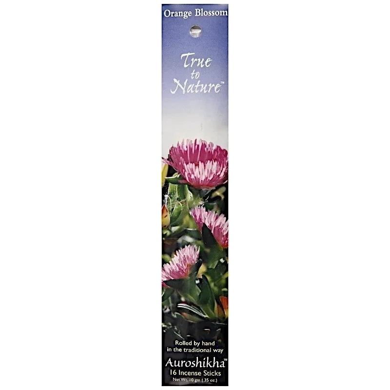 Auroshikha - True to Nature - Orange  Blossom Incense Sticks (16 sticks)