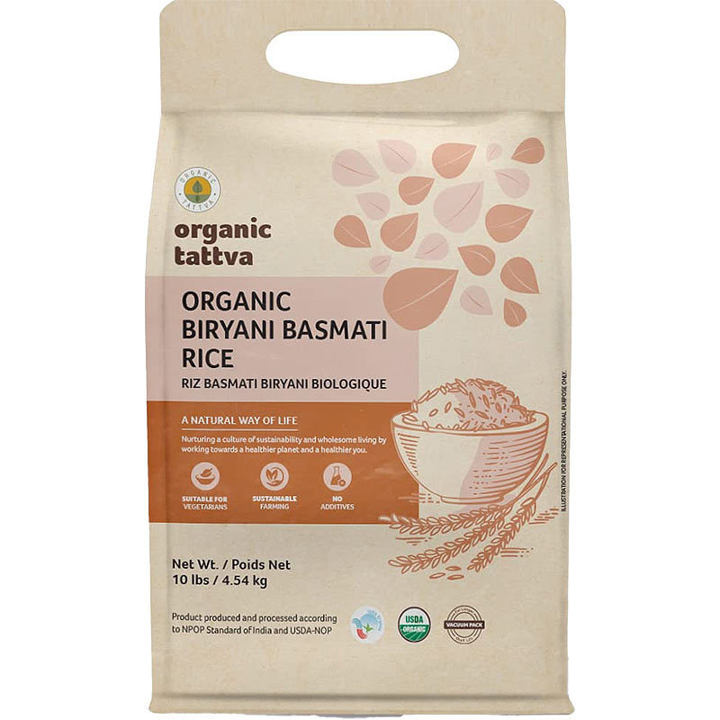 Organic Tattva Organic Biryani Basmati Rice - 10 lbs (10 lb bag)