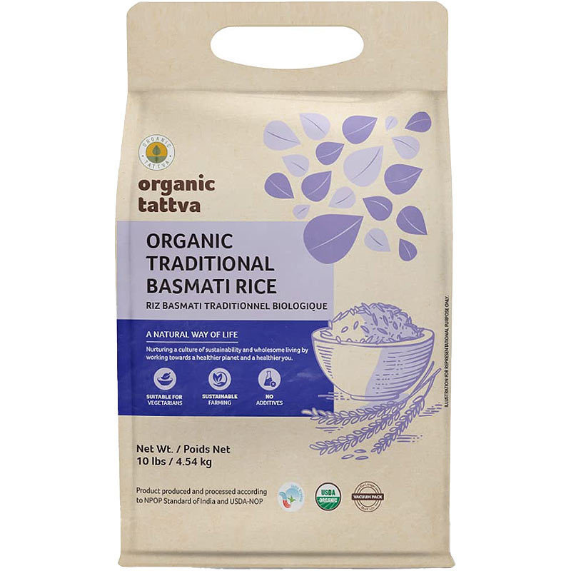 Organic Tattva Organic Traditional Basmati Rice - 10 lbs (10 lbs bag)