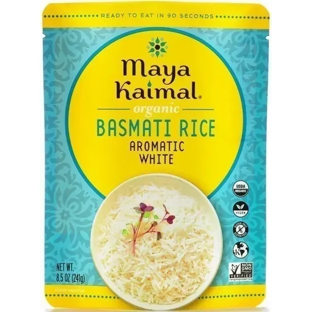 Maya Kaimal Organic Basmati Rice - Aromatic White (Ready-to-Eat) (8.5 oz bag)