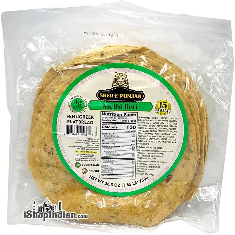 Sher-E-Punjab Methi Roti (15 pcs)