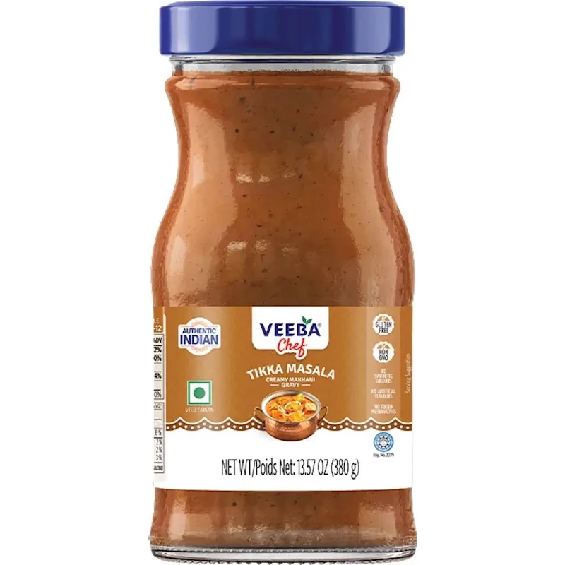 Veeba Tikka Masala Sauce - Creamy Makhani Gravy (380 gm Jar)