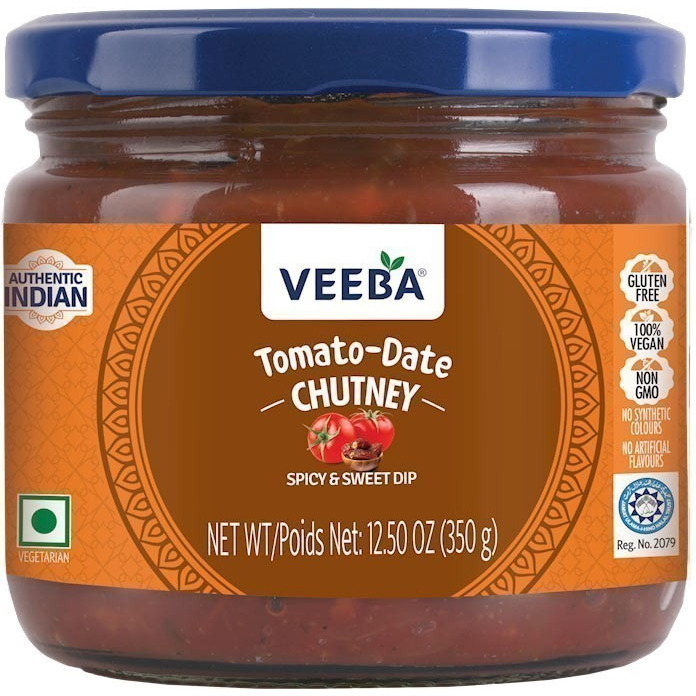 Veeba Tomato-Date Chutney (Sweet & Spicy Dip) (350 gm jar)