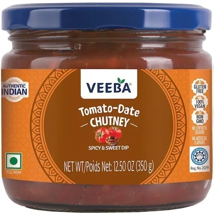 Veeba Tomato-Date Chutney (Seet & Spicy Dip) (350 gm jar)