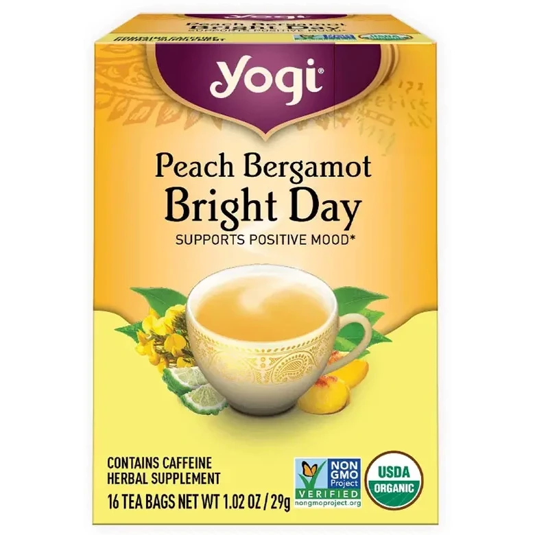 Yogi Peach Bergamot Bright Day Tea (16 ct box)