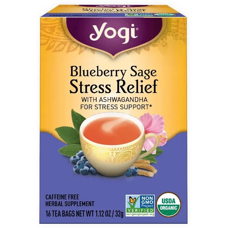 Yogi Blueberry Sage Stress Relief Tea (16 ct box)