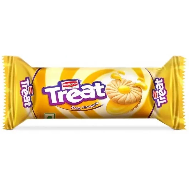 Britannia Treat Biscuits - Pineapple Cream Flavor (125 gm pack)