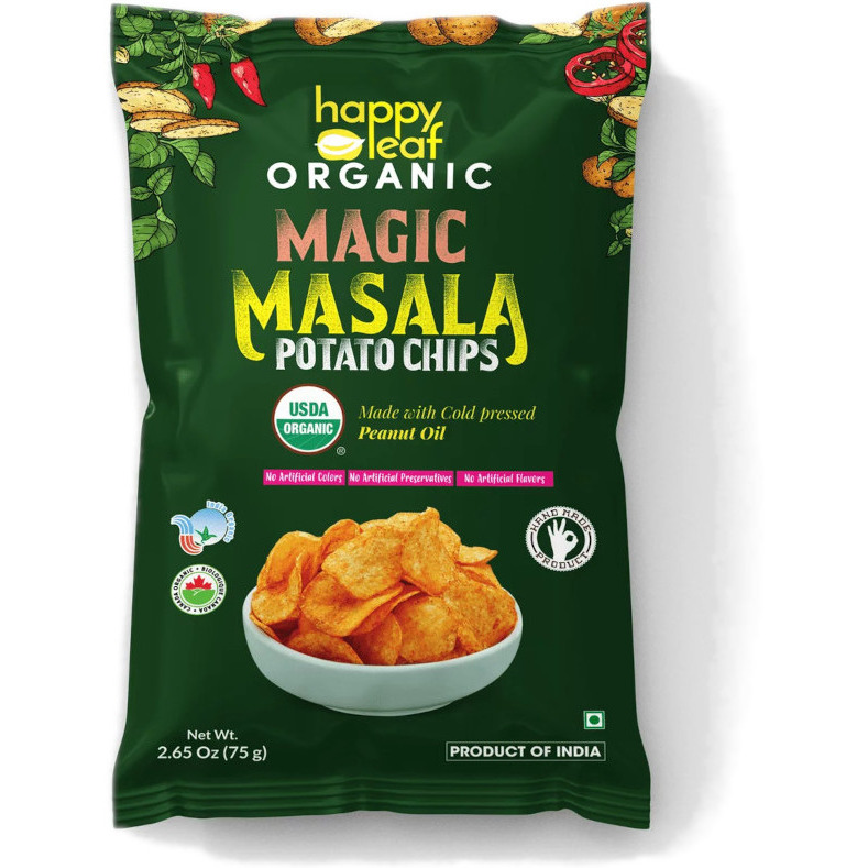 Happy Leaf Organic Masala Potato Chips (2.65 oz Bag)