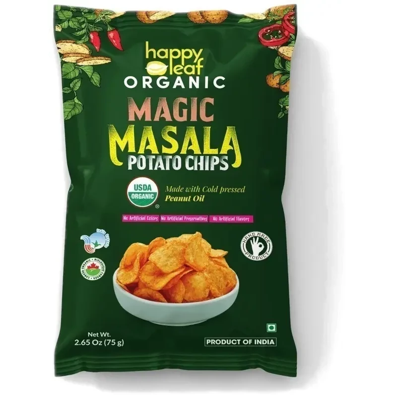 Happy Leaf Organic Masala Potato Chips (2.65 oz Bag)