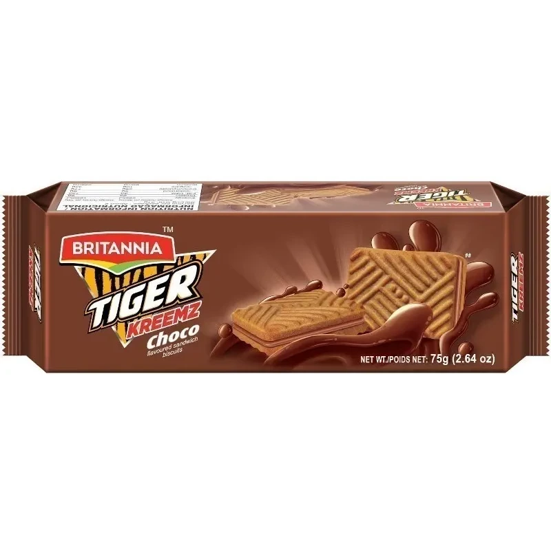 Britannia Tiger Kreemz - Choco Flavoured Sandwich Biscuits (2.64 oz pack)