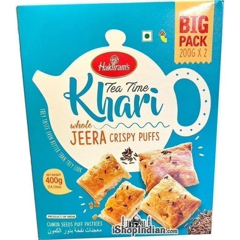 Haldiram's Tea Time Khari (Puff Pastry) Jeera / Cumin - 14 oz (14 oz box)