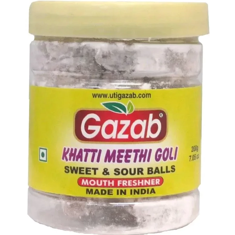 Gazab Khatti Meethi Goli (Sweet & Sour Balls) Mouth Freshener (6 oz Box)