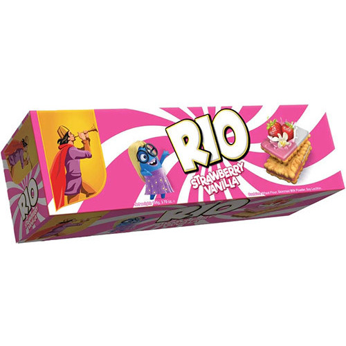 EBM Rio - Strawberry Vanilla Biscuits (105 gm box)