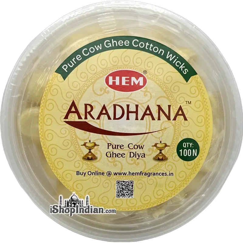 Hem Aradhana Pure Cow Ghee Diya - 100 ct (Religous - Pooja Items)