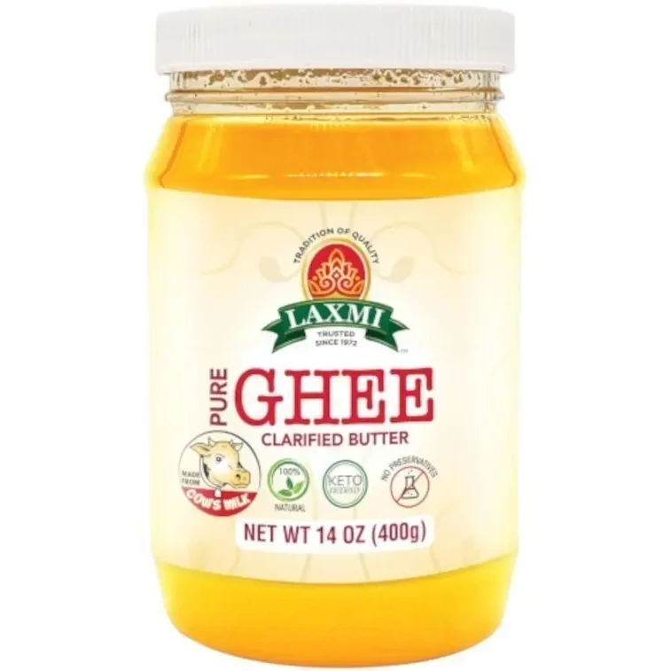 Laxmi Grass-Fed Pure Ghee (Clarified Butter) (14 oz jar)