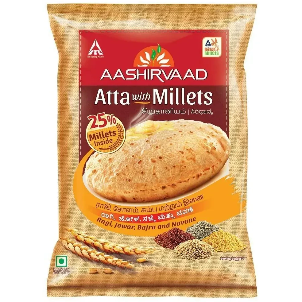 Aashirvaad Atta ith Millets - 10 lbs (10 lb bag)