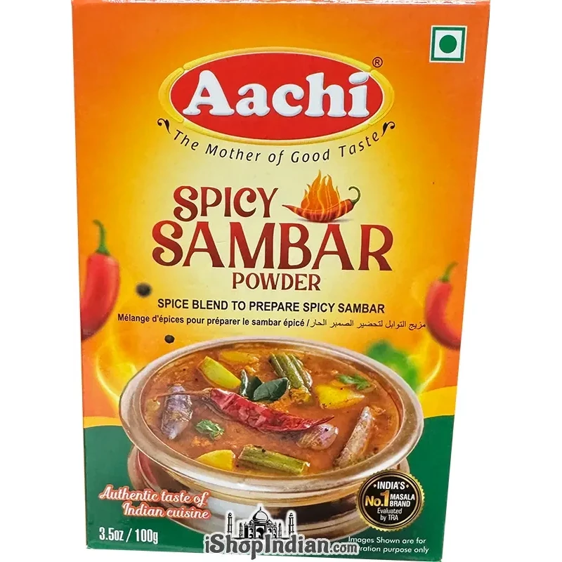 Aachi Spicy Sambar Powder (3.5 oz box)