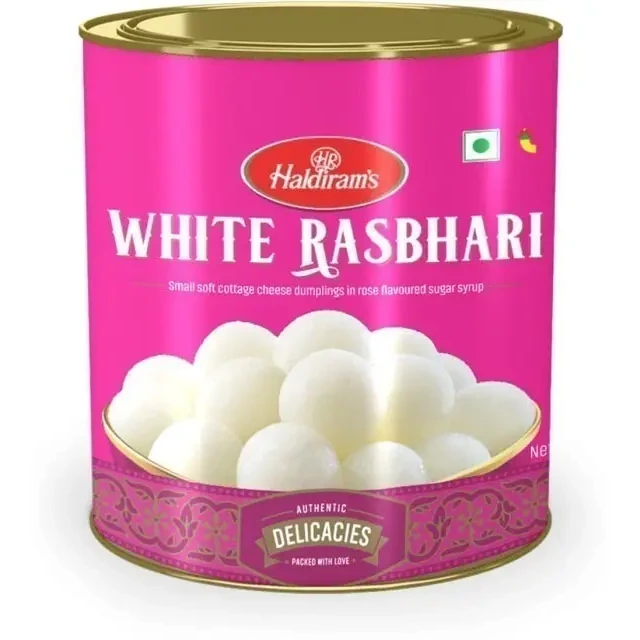 Haldiram's White Rasbhari (2.2 lbs can)