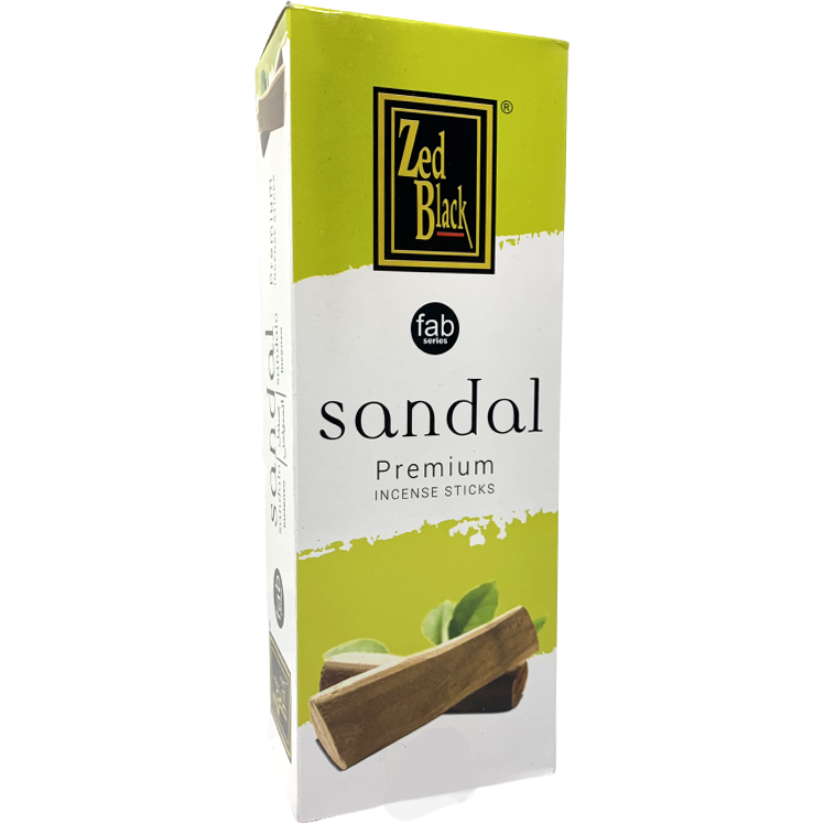 Case of 12 - Zed Black Sandal Premium Incense Sticks - 120 Sticks