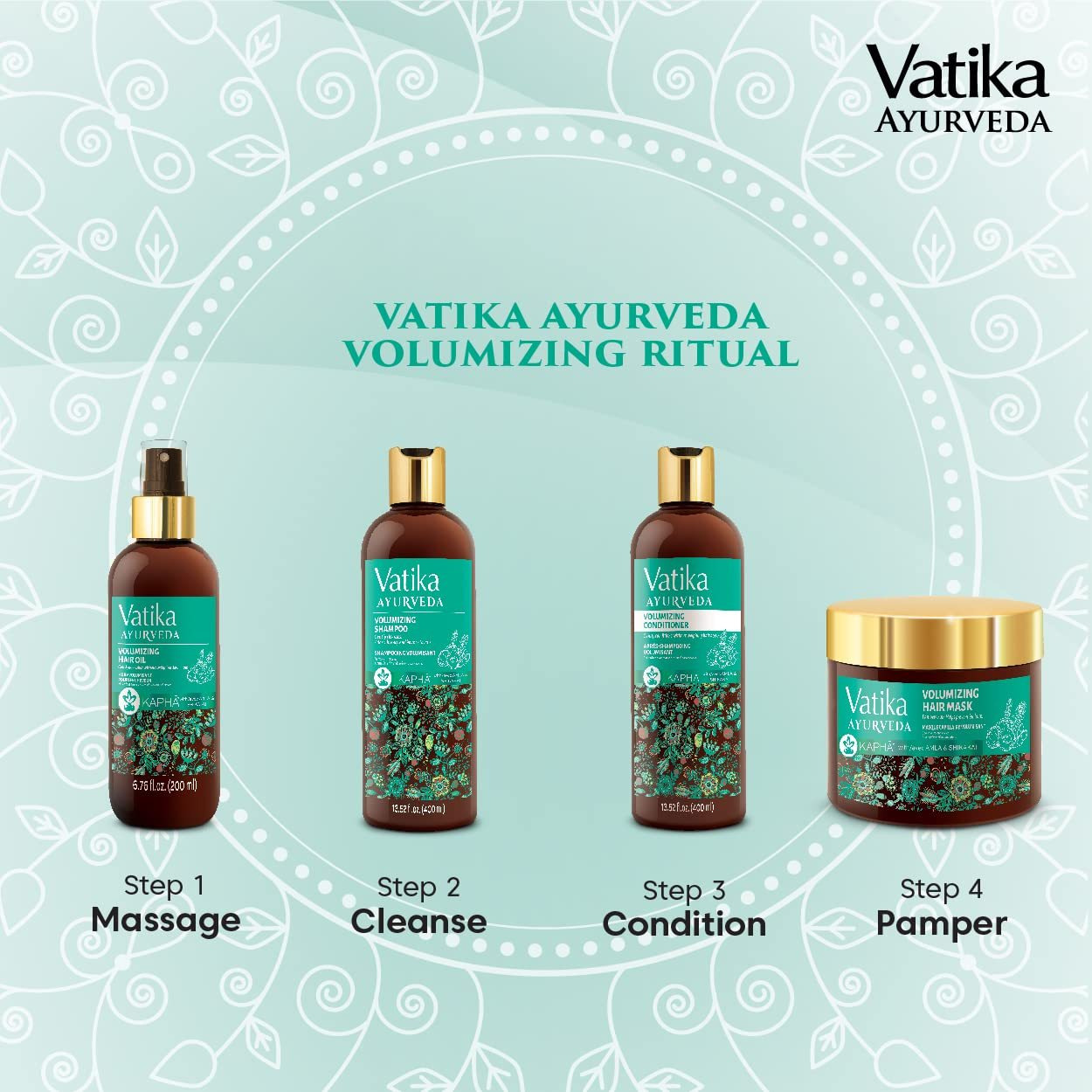 Vatika Ayurveda Volumizing Hair Mask For Kapha - 250 Gm (8.8 Oz) [50% Off]