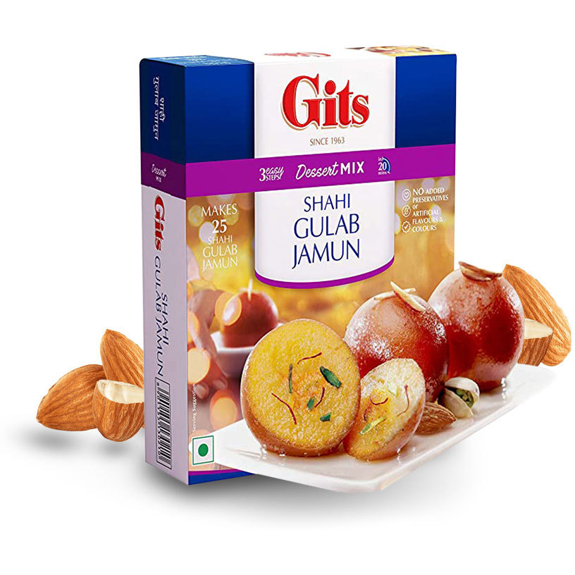 Case of 20 - Gits Dessert Mix Shahi Gulab Jamun - 150 Gm (5.25 Oz)
